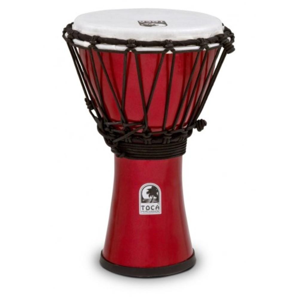 toca djembes metallic red toca tfcdj freestyle colorsound 7-inch djembe #color_metallic-red