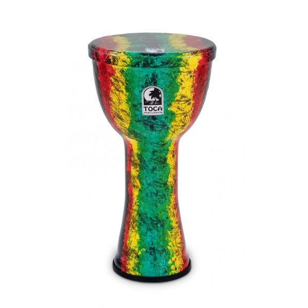 toca hand percussions toca sfdl-10rb lightweight series 10-inch hand drum - rasta finish
