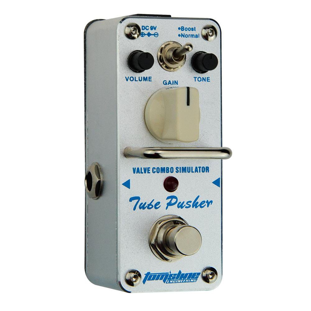 tomsline effect pedals tomsline atp-3 tube pusher valve combo simulator guitar effects pedal
