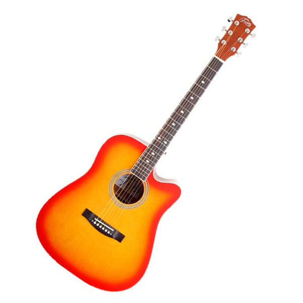 trinity acoustic guitars cherry sunburst color trinity tny-5000 41inch acoustic guitar with cutaway #color_cherry-sunburst-color