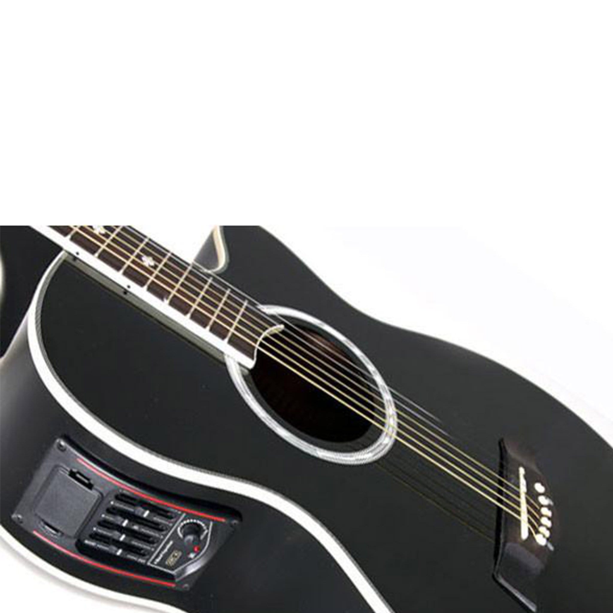 trinity electro acoustic guitars trinity tny-6000 40inch electro-acoustic cutaway guitar #color_black-color