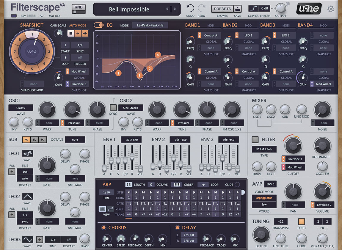 u-he Software Virtual Processors u-He Filterscape: Filter Plugin