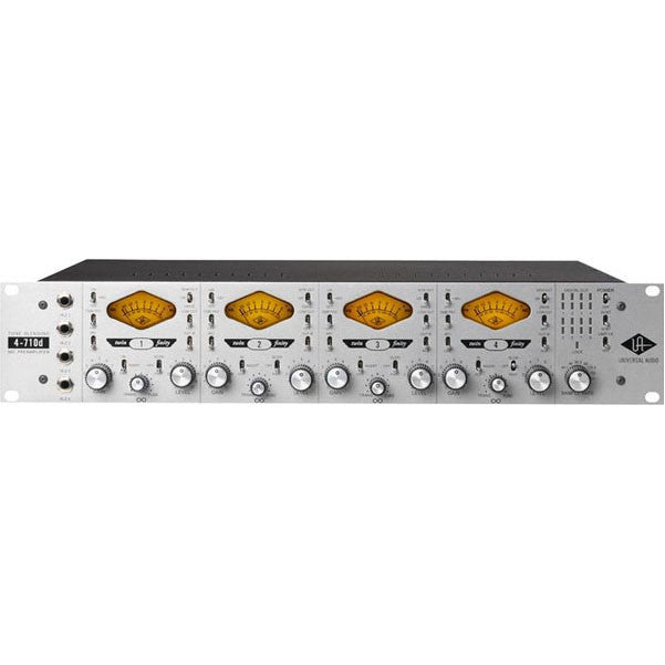 universal audio pre amps universal audio 4-710d 4-channel twin finity mic preamp