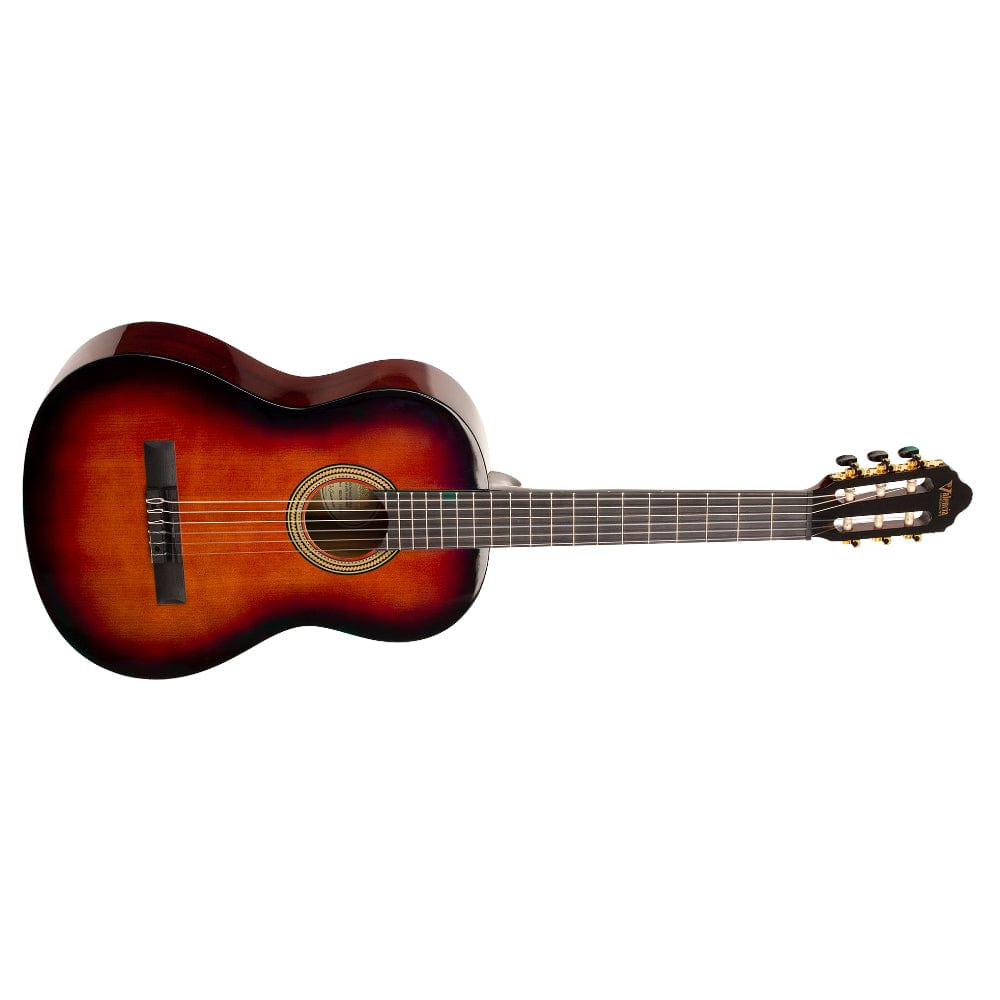 valencia classical guitars classic sunburst valencia vc264 4/4 size high gloss classical guitar