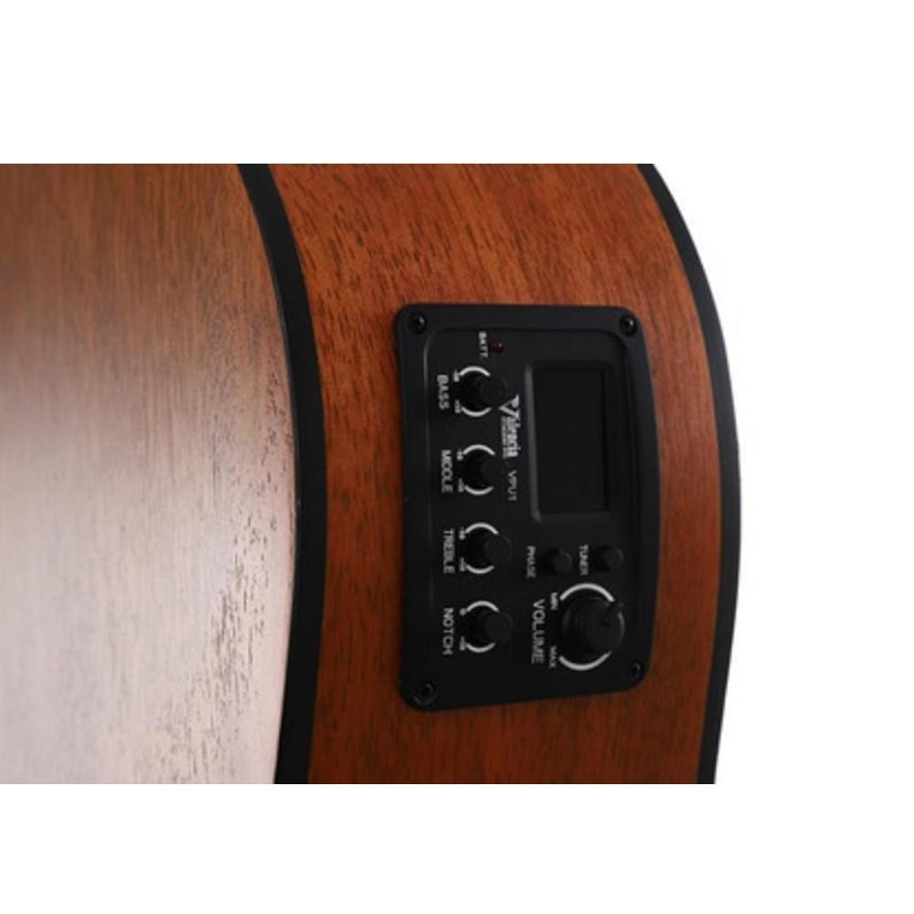 valencia classical guitars valencia vc304cet 4/4 size 300 series cutaway semi acoustic classical guitar with truss rod