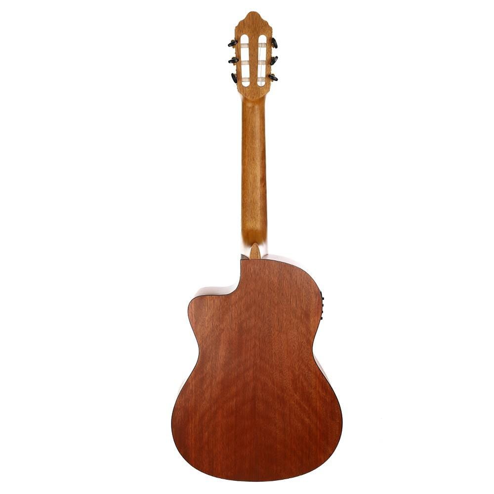 valencia classical guitars valencia vc304cet 4/4 size 300 series cutaway semi acoustic classical guitar with truss rod