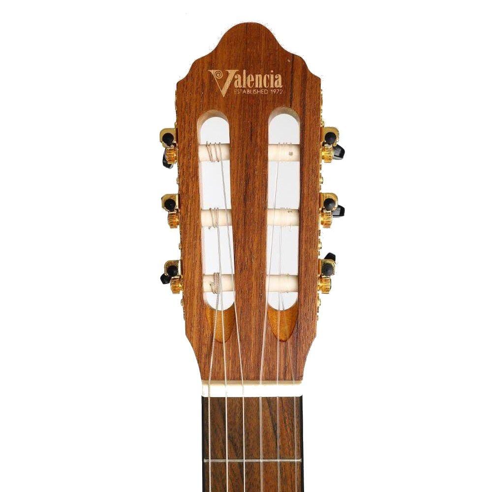 valencia classical guitars valencia vc304cet 4/4 size 300 series cutaway semi acoustic classical guitar with truss rod