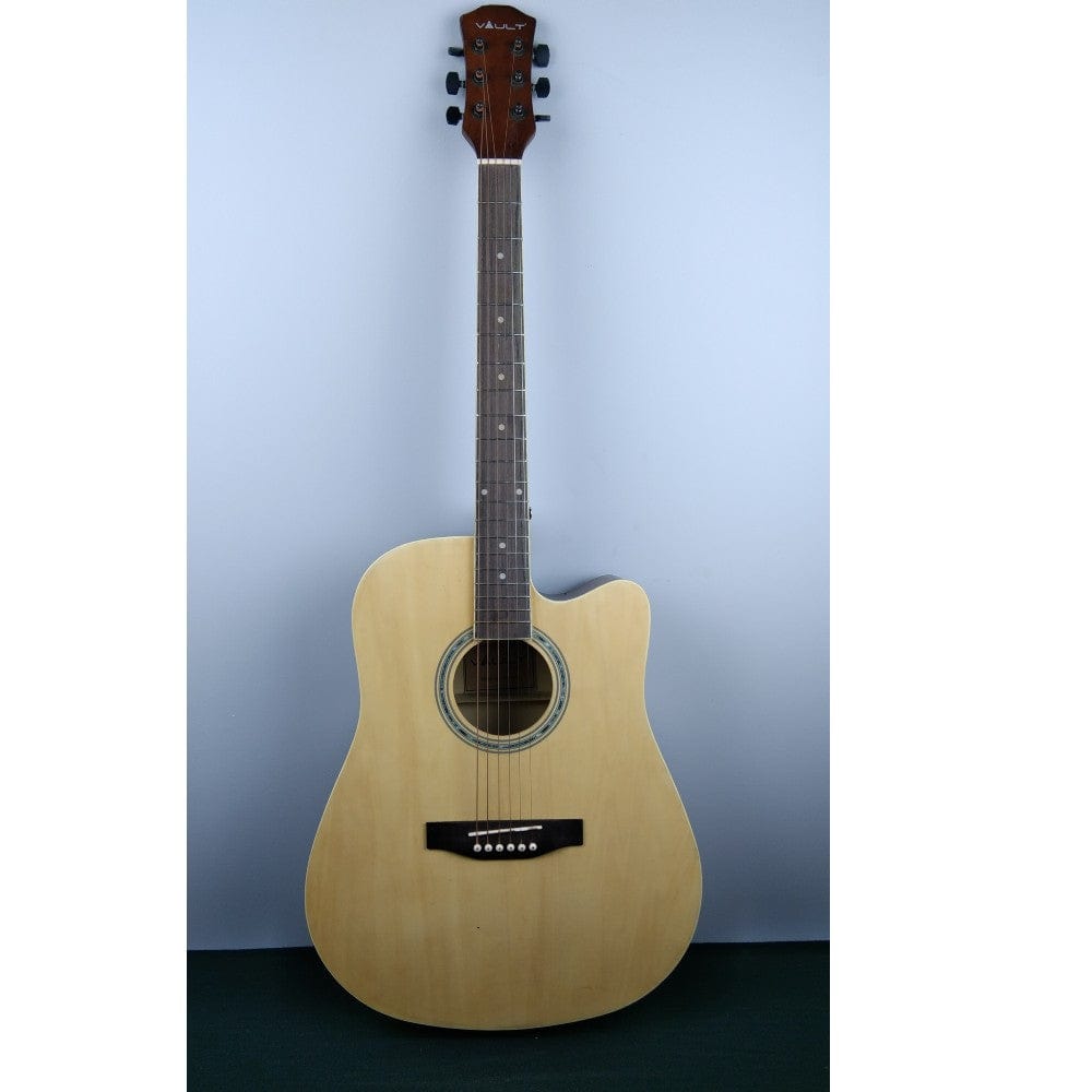 vault acoustic guitars 201901517519 vault ea10 40inch medium 6 string cutaway acoustic guitar - open box b stock #barcode_201901517519