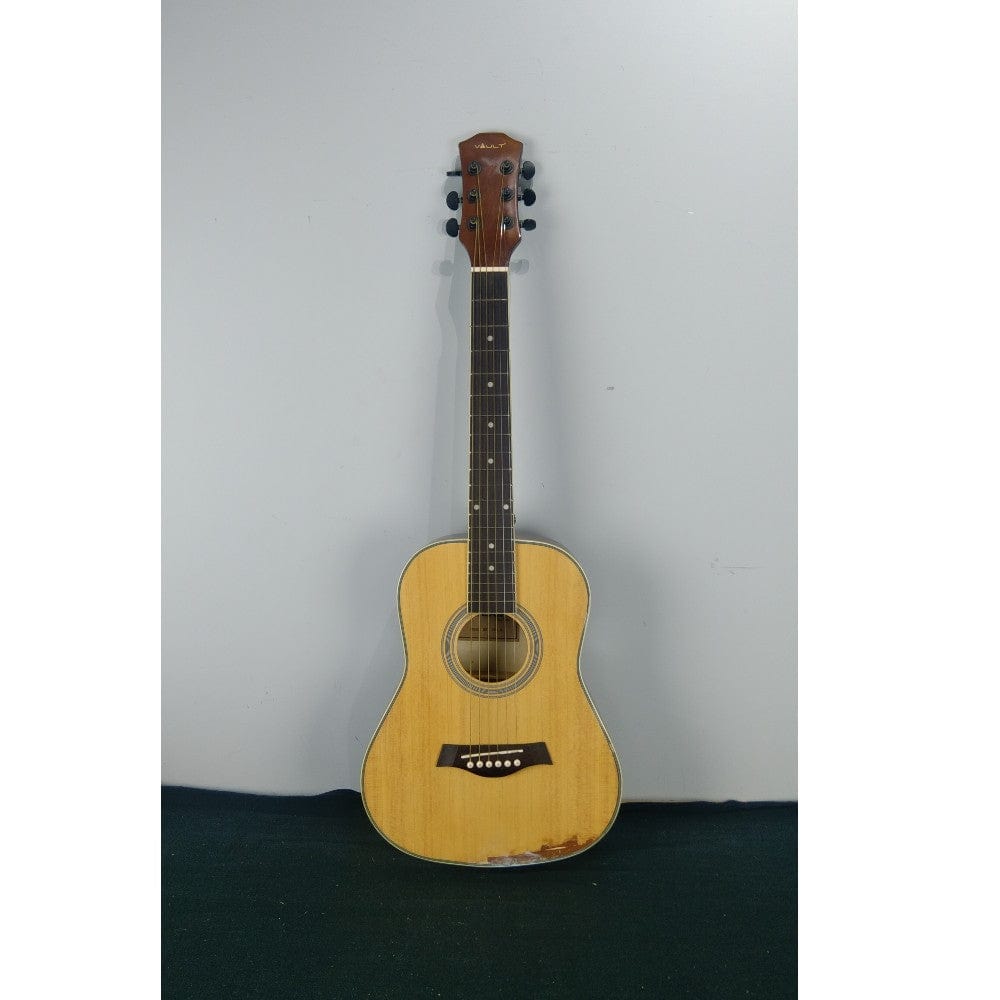 vault acoustic guitars 444027 vault traveller 34 inch acoustic guitar - natural gloss - open box b stock #barcode_444027