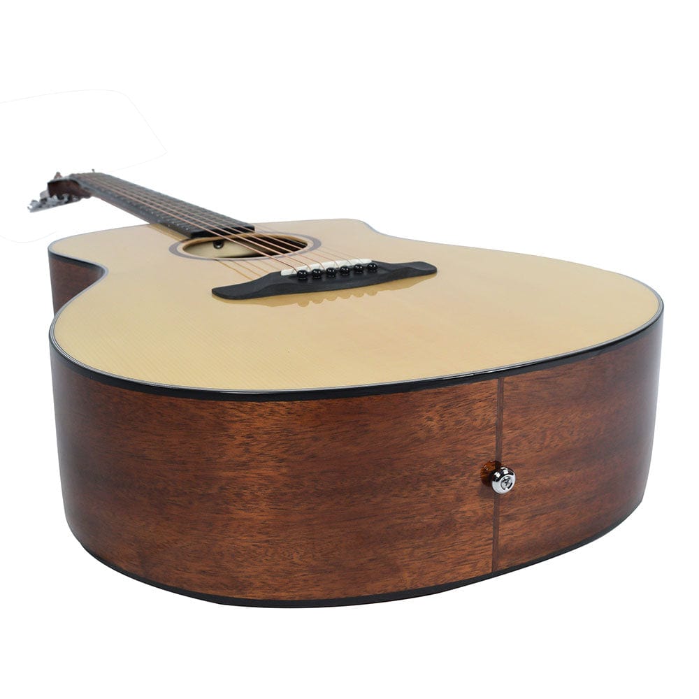 vault acoustic guitars vault artisan premium acoustic guitar with solid spruce top and solid mahogany back and sides - open box