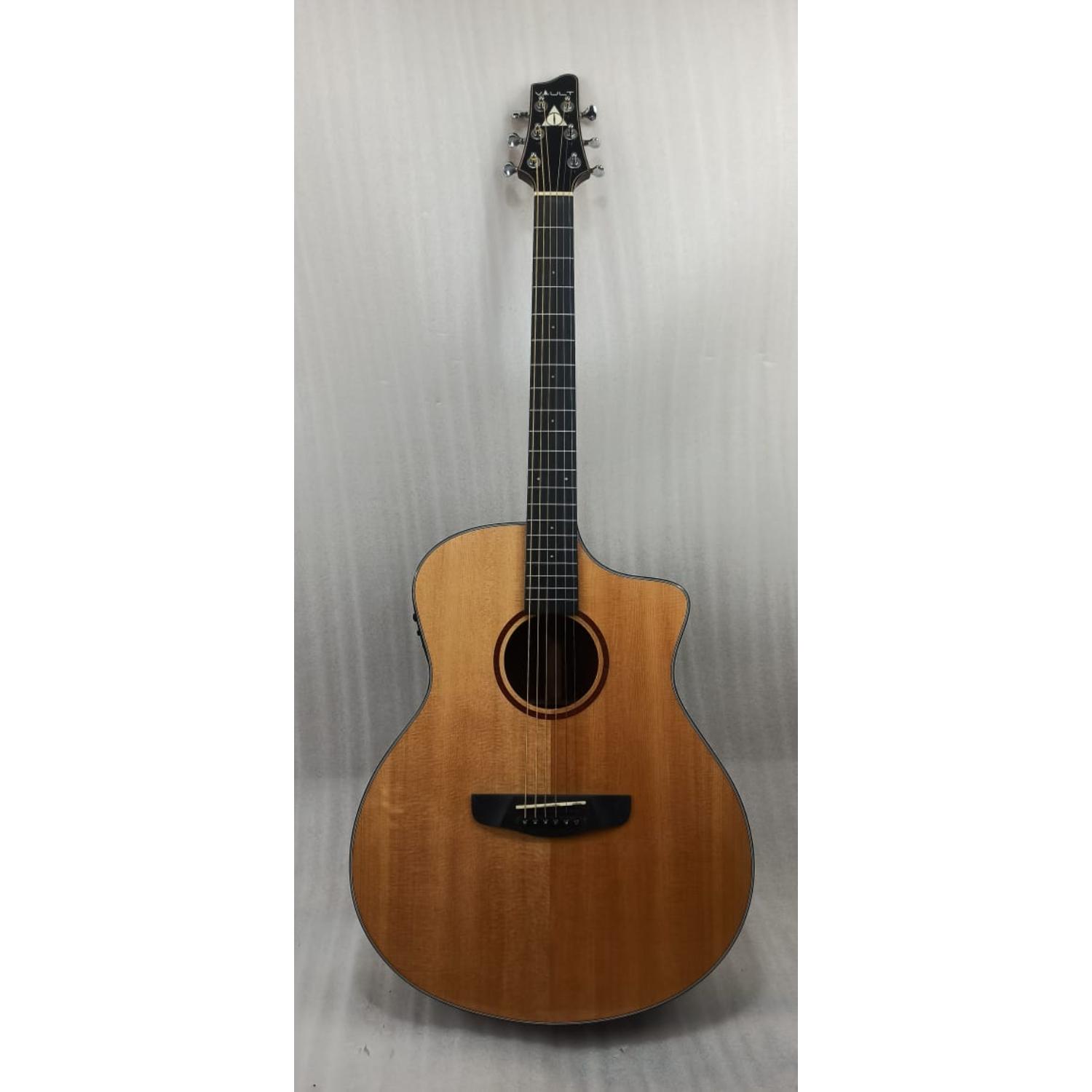 Vault Acoustic Guitars Vault Artisan Premium Electro-Acoustic Guitar with Solid Spruce Top, Solid Mahogany Back and Sides and Fishman Pickup - Open Box B Stock