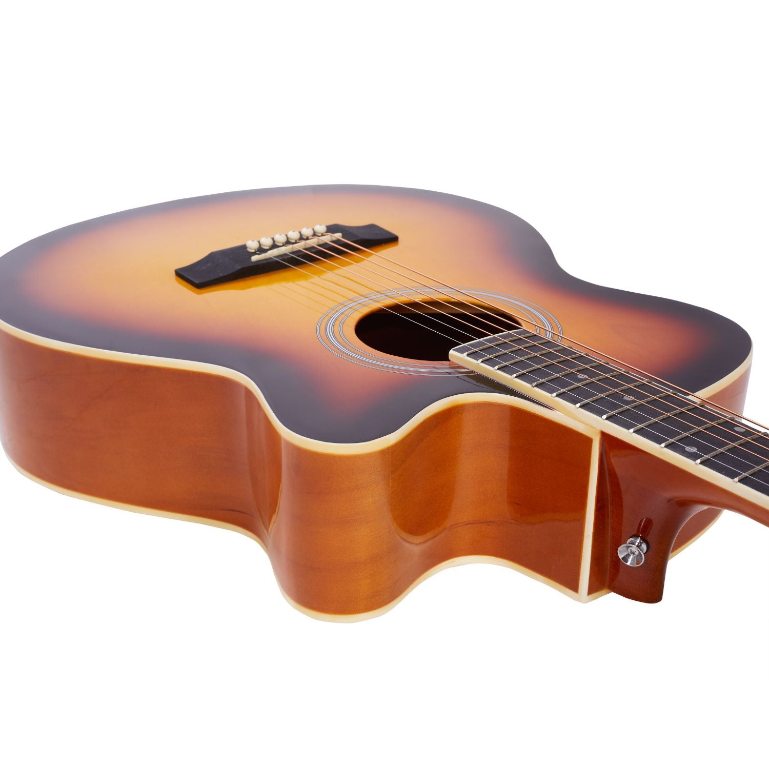 Vault Acoustic Guitars Vault EA20 Guitar Kit with Learn to Play Ebook, Bag, Strings, Straps, Picks, String winder & Polishing Cloth - 40 inch Cutaway Acoustic Guitar #type_acoustic,orientation_right-handed,color_sunburst