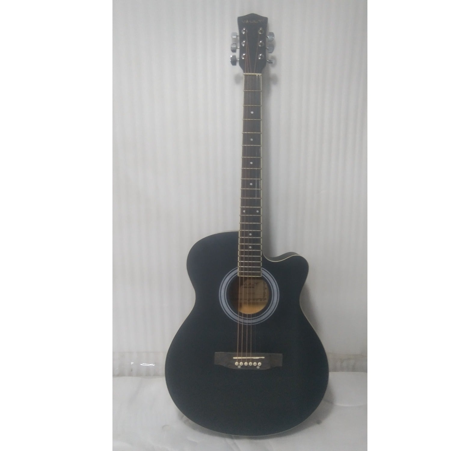 Vault Acoustic Guitars Vault EA20 Guitar Kit with Learn to Play Ebook, Bag, Strings, Straps, Picks, String winder & Polishing Cloth - 40 inch Cutaway Acoustic Guitar - Open Box B Stock