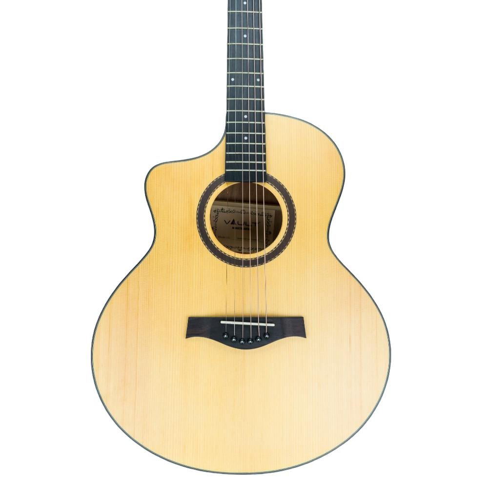 vault acoustic guitars vault ea40 41 inch premium spruce-top cutaway acoustic guitar - open box