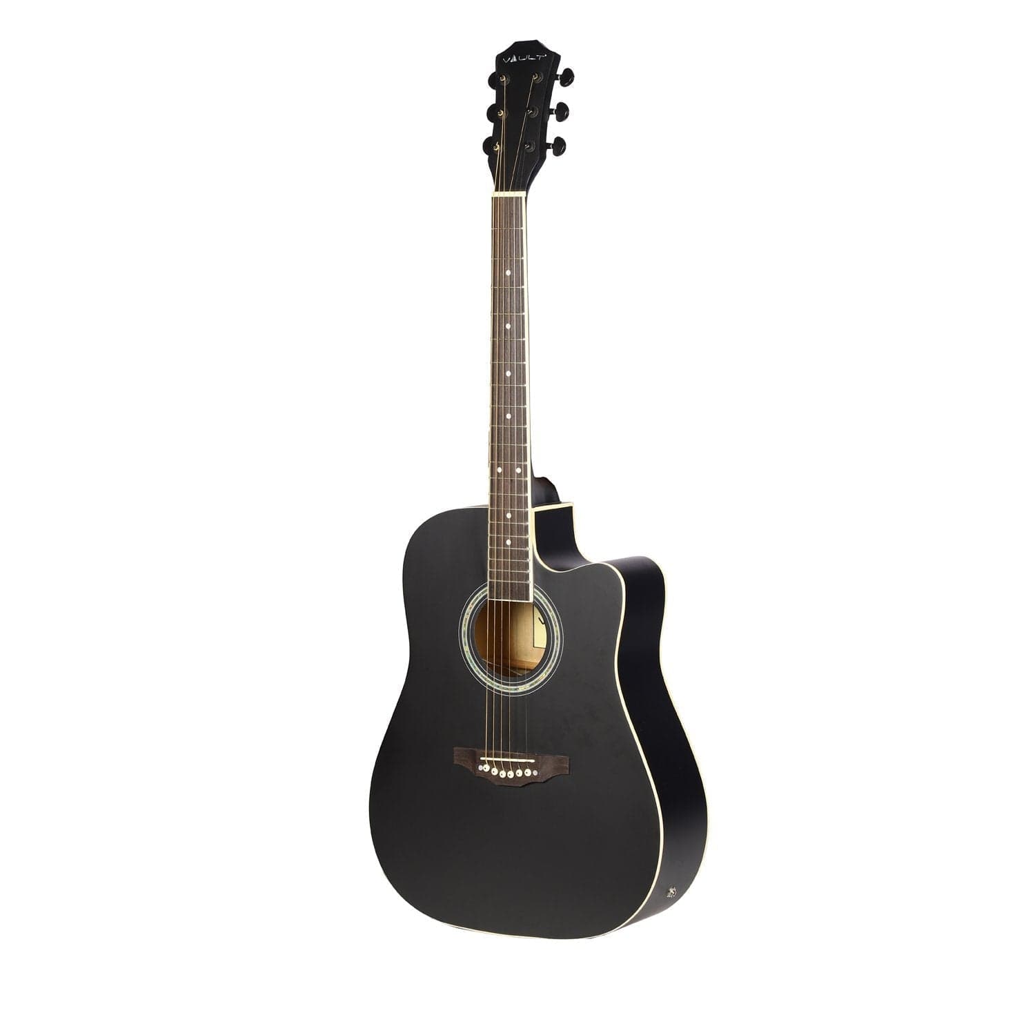 vault acoustic guitars vault ed-10 41 inch cutaway acoustic guitar with bag, strings, straps, picks, stringwinder & polishing cloth - open box