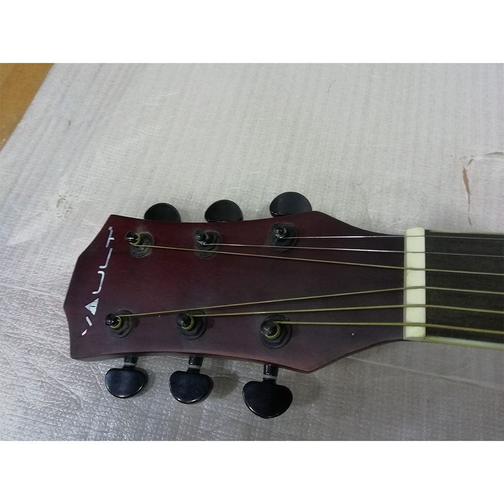 vault acoustic guitars vault ed-10c 41 inch cutaway acoustic guitar - natural - open box b stock