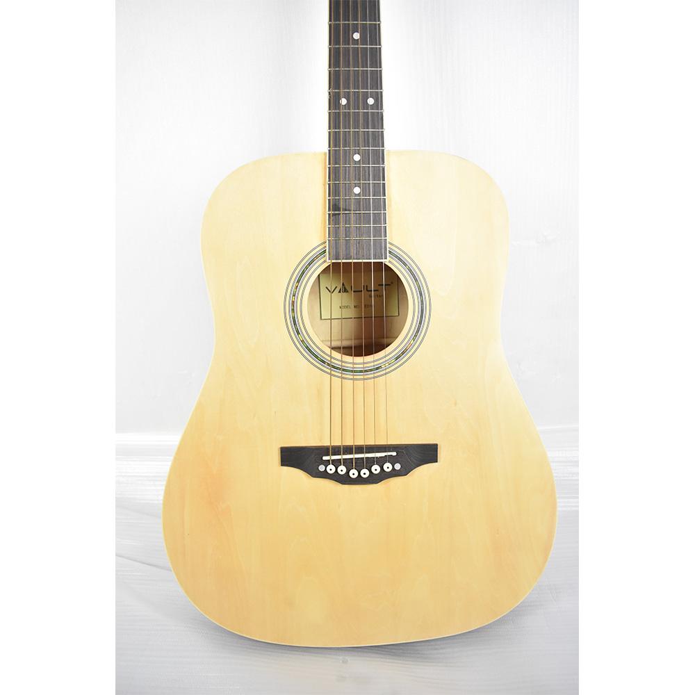 vault acoustic guitars vault ed-10d 41 inch dreadnought acoustic guitar - natural - open box b stock #barcode_202301898101