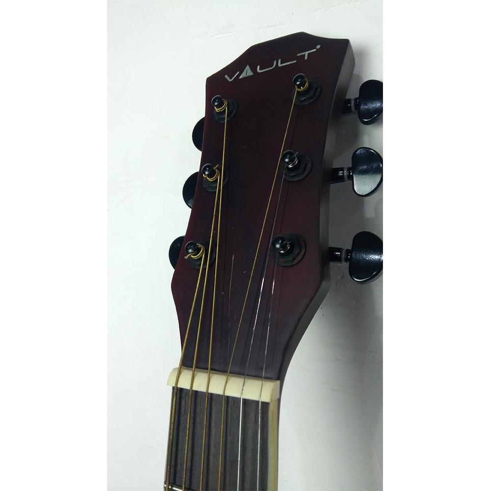 vault acoustic guitars vault ed-10d 41 inch dreadnought acoustic guitar - natural - open box b stock #barcode_202301898101