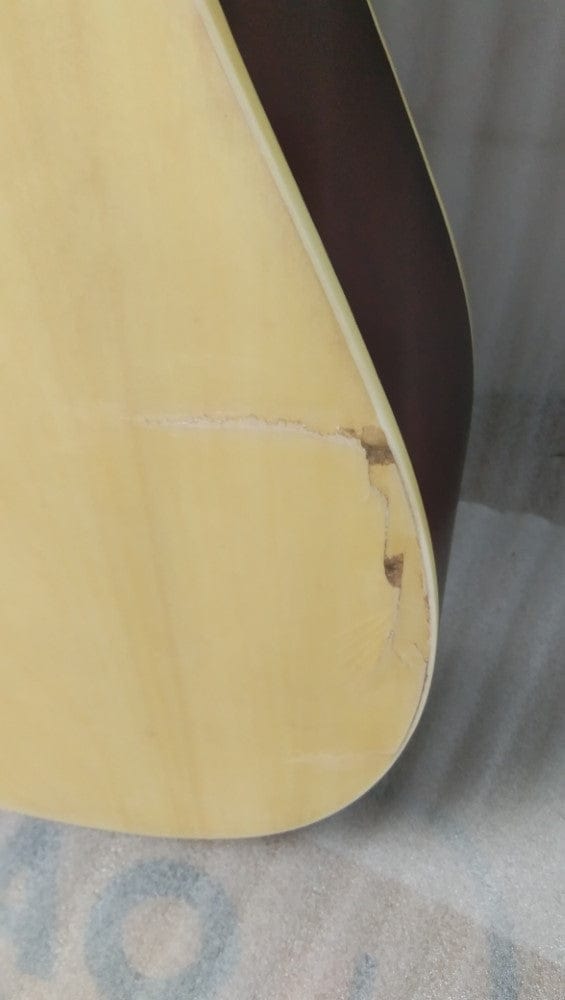 vault acoustic guitars vault ed-10d 41 inch dreadnought acoustic guitar - natural - open box b stock #barcode_202301898101