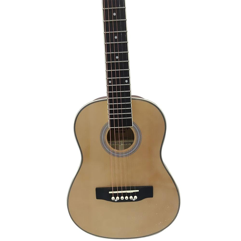 vault acoustic guitars vault junior 30 inch acoustic guitar for kids with ebook, bag, strings, straps, picks, string winder & polishing cloth - natural gloss - open box