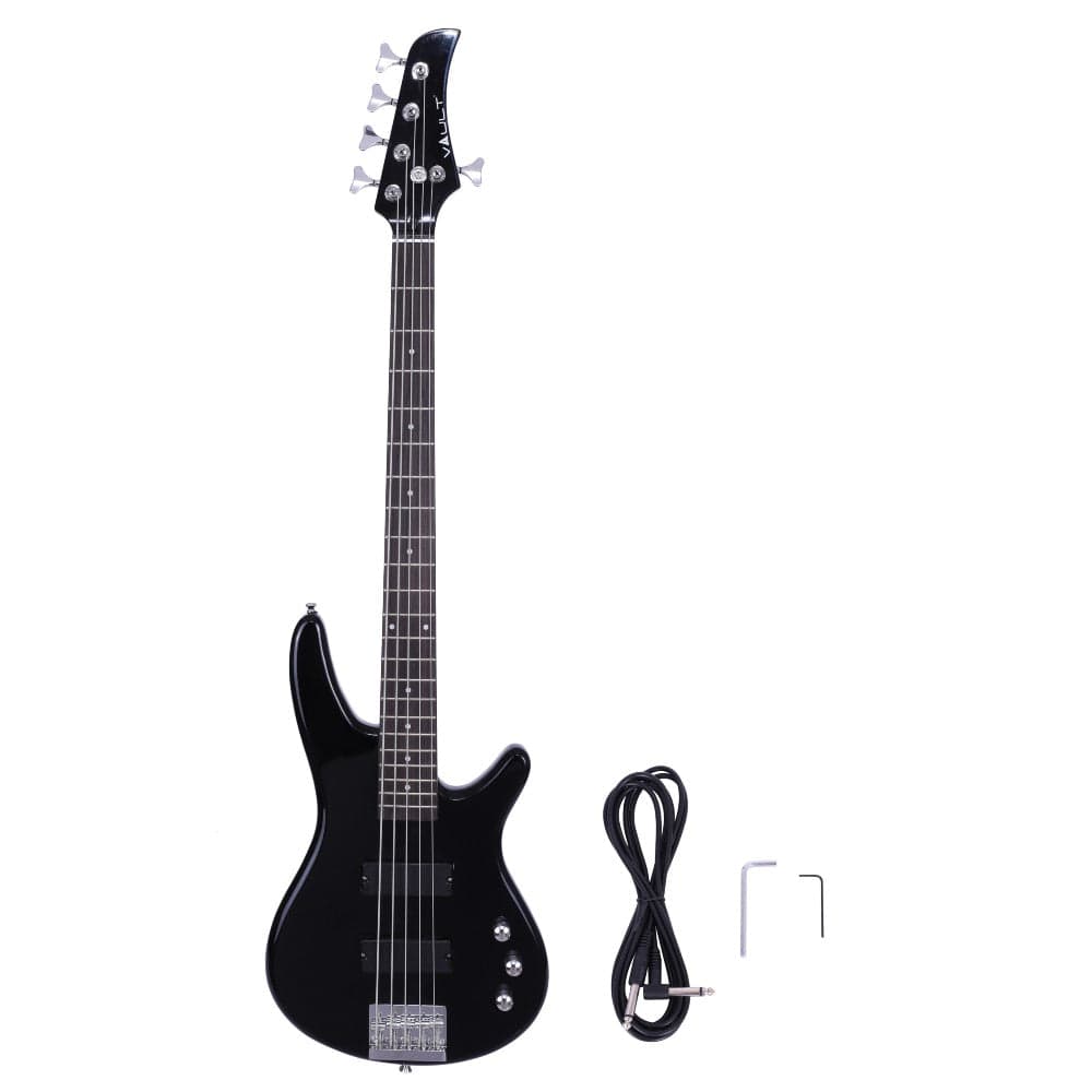 vault bass guitars black vault pb5 precision 5-string bass guitar