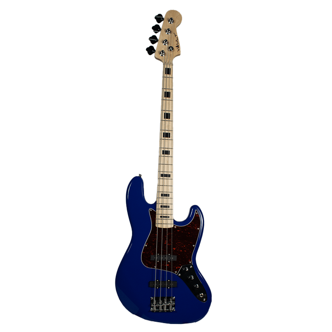 vault bass guitars blue vault jb series 2 jazz bass 4-string bass guitar #color_blue