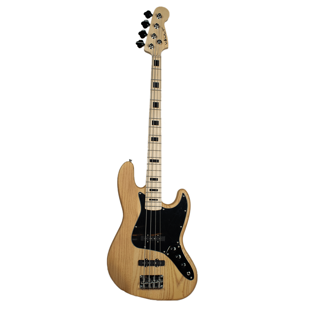 vault bass guitars natural satin vault jb series 2 jazz bass 4-string bass guitar #color_natural-satin