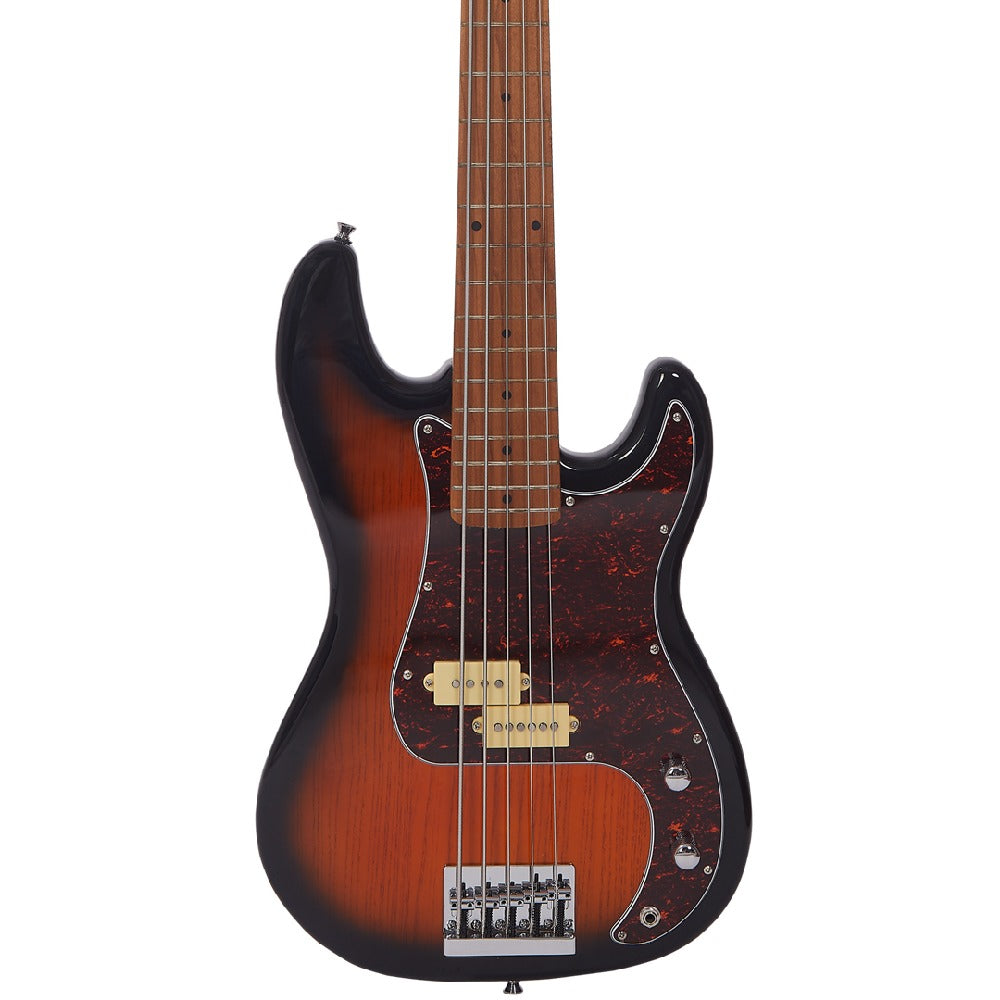 Vault Bass Guitars Vault PB Series 2 Precision Bass 5-String Bass Guitar#colour_2tone sunburst
