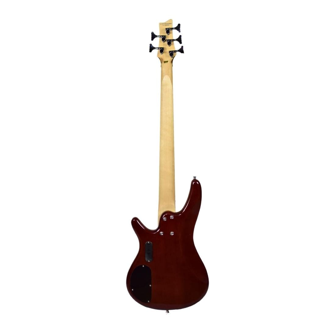 vault bass guitars vault performer pro rb4 four string electric bass guitar with gigbag - high gloss solid mahogany