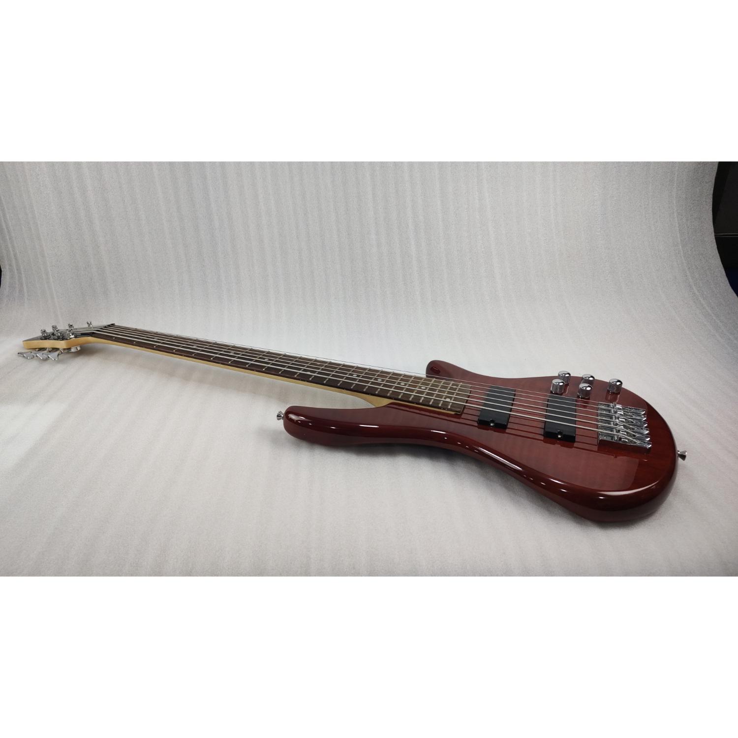 Vault Bass Guitars Vault Performer Pro RB6 Six String Electric Bass Guitar - High Gloss Solid Mahogany - Open Box