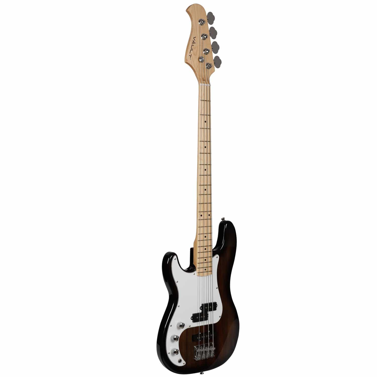 vault bass guitars vault pj style left-handed 4-string electric bass guitar #color_transparent-black