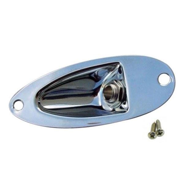 vault cables and connectors vault electric guitar jack plate - chrome