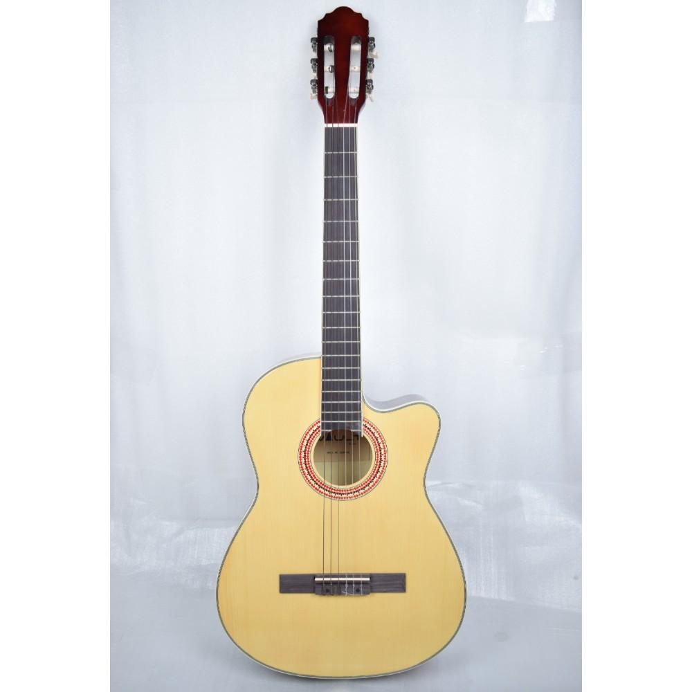 vault classical guitars 361269 vault ec39ce 39 inch classical guitar with pickup - natural - open box b stock