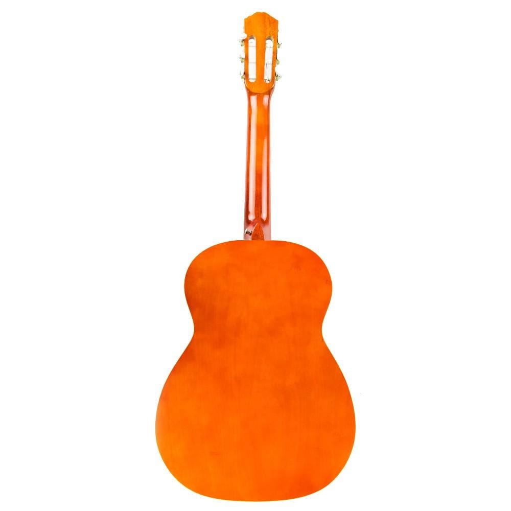 vault classical guitars natural gloss vault cl-20 4/4 size classical guitar with gigbag, tuner, strap, polishing cloth & ebook - natural gloss