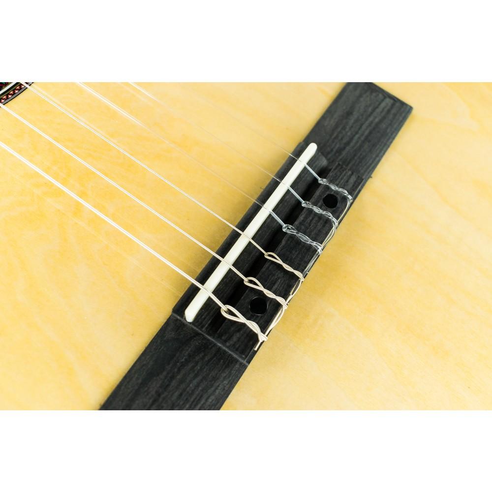 vault classical guitars natural gloss vault cl-20 4/4 size classical guitar with gigbag, tuner, strap, polishing cloth & ebook - natural gloss