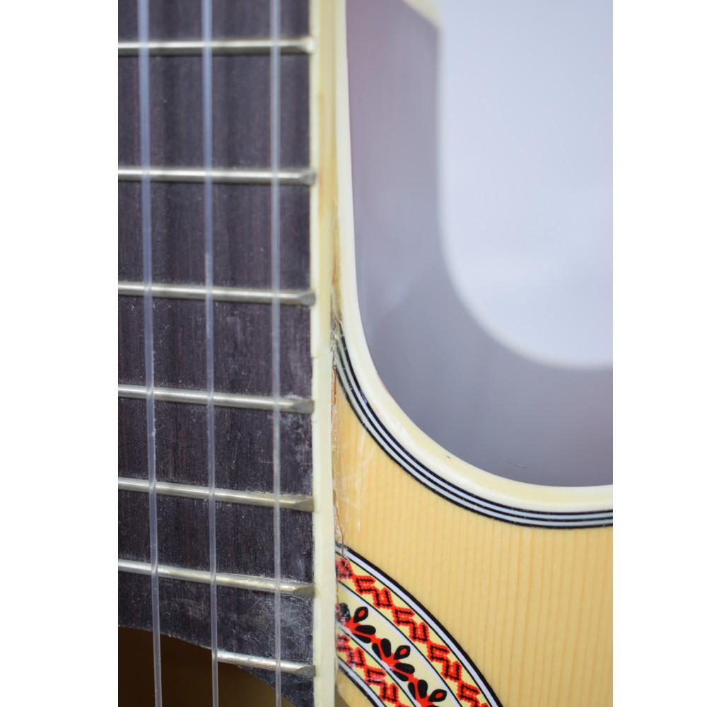 vault classical guitars vault ec39ce 39 inch classical guitar with pickup - natural - open box b stock