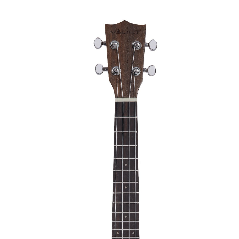 Vault Concert Ukuleles Natural Vault UK-200C 23" Premium Walnut Laminate with Side Soundport Concert Ukulele