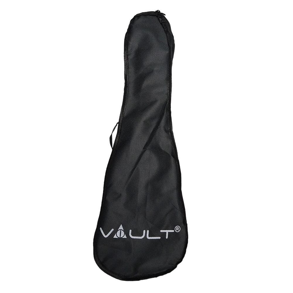 vault concert ukuleles vault uk-003 concert colourful ukulele 23 inch with gig bag #color_black-glossy