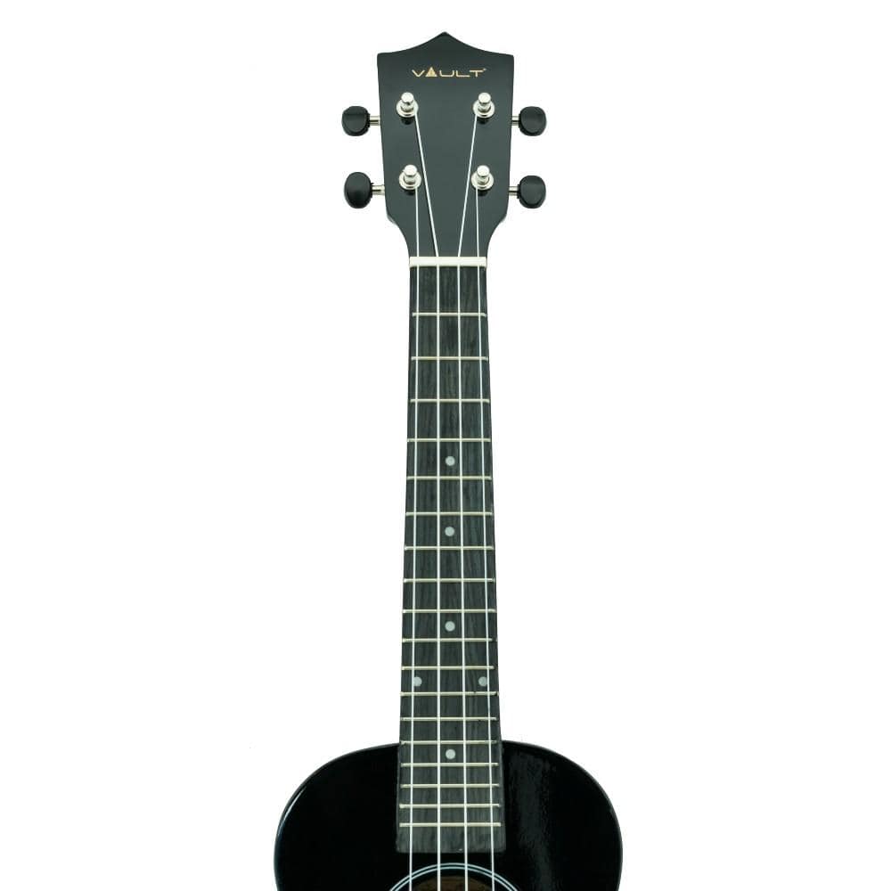 vault concert ukuleles vault uk-003 concert colourful ukulele 23 inch with gig bag #color_black-glossy