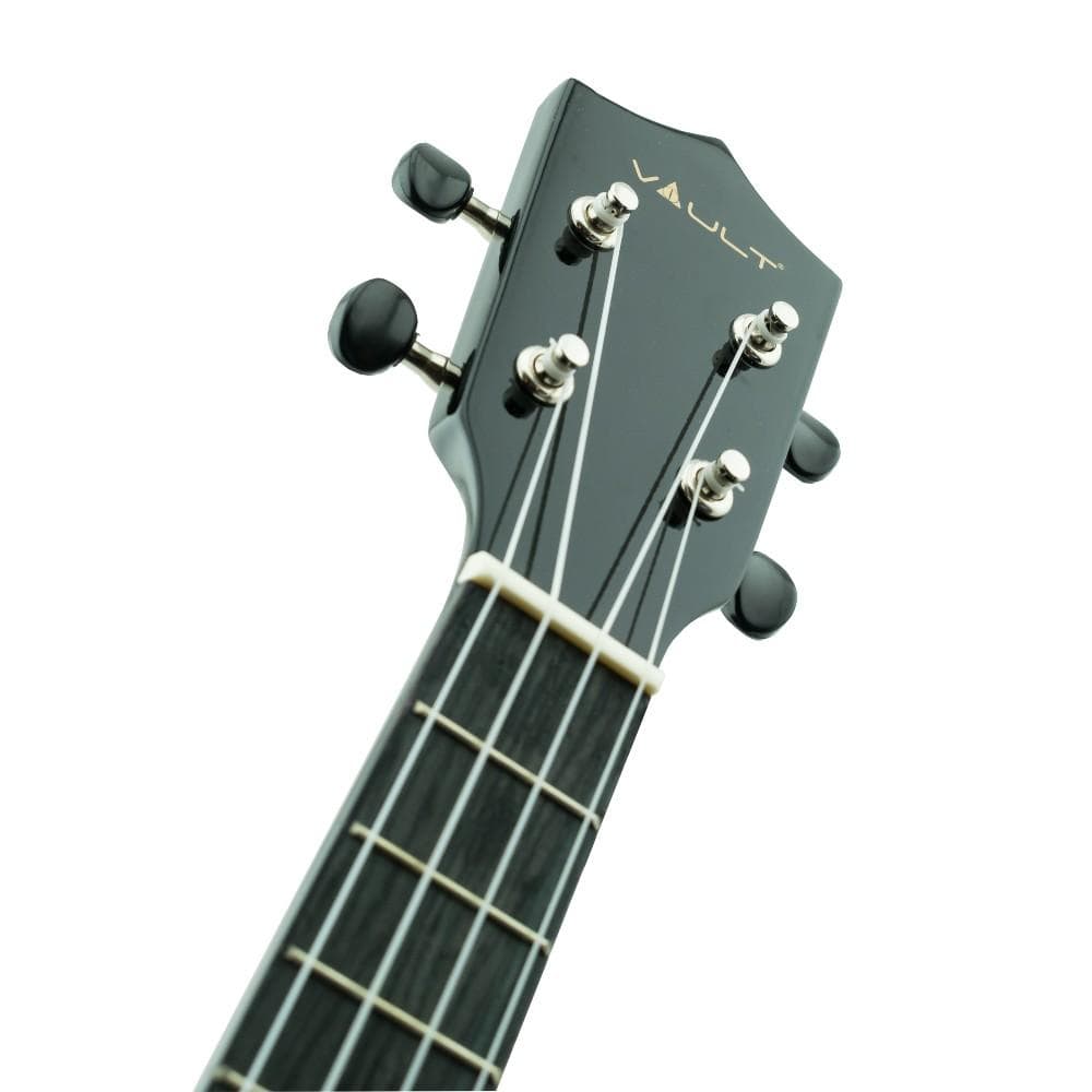 vault concert ukuleles vault uk-003 concert colourful ukulele 23 inch with gig bag #color_black-glossy