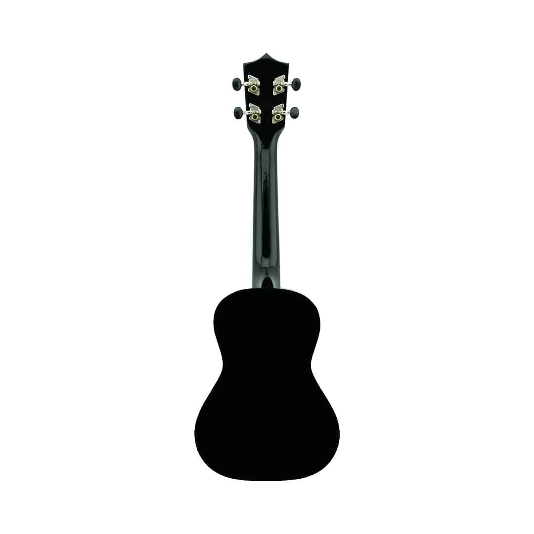 vault concert ukuleles vault uk-003 concert colourful ukulele 23 inch with gig bag #color_black-glossy