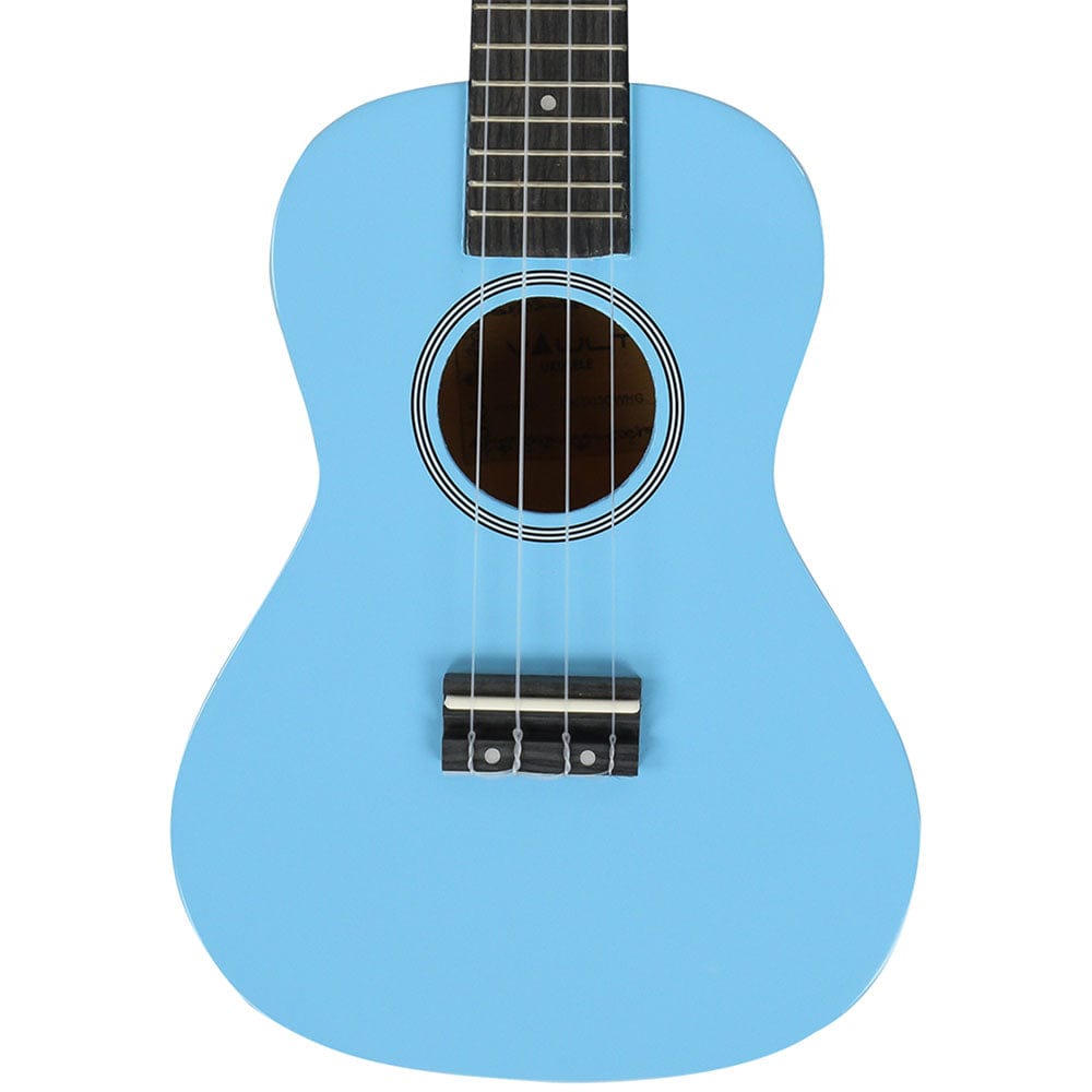 vault concert ukuleles vault uk-003 concert colourful ukulele 23 inch with gig bag #color_blue-glossy