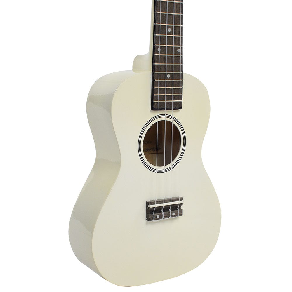 vault concert ukuleles vault uk-003 concert colourful ukulele 23 inch with gig bag #color_white-glossy