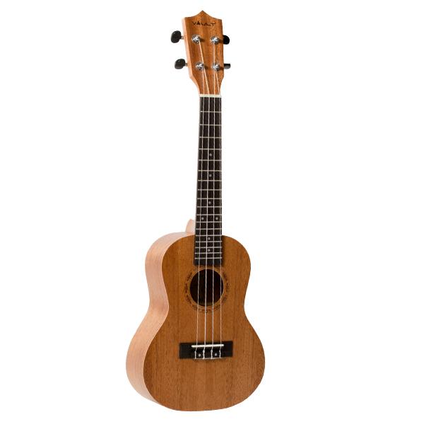 vault concert ukuleles vault uk-100c concert ukulele with hardshell case, polishing cloth and tuner