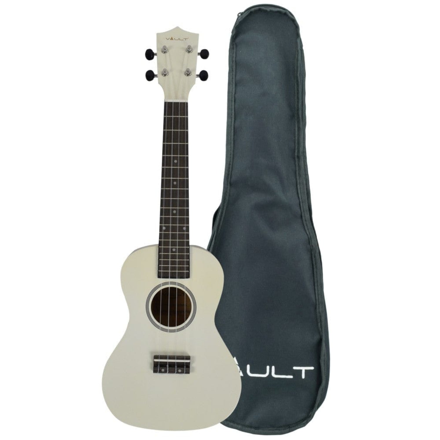 vault concert ukuleles white glossy vault uk-003 concert colourful ukulele 23 inch with gig bag #color_white-glossy
