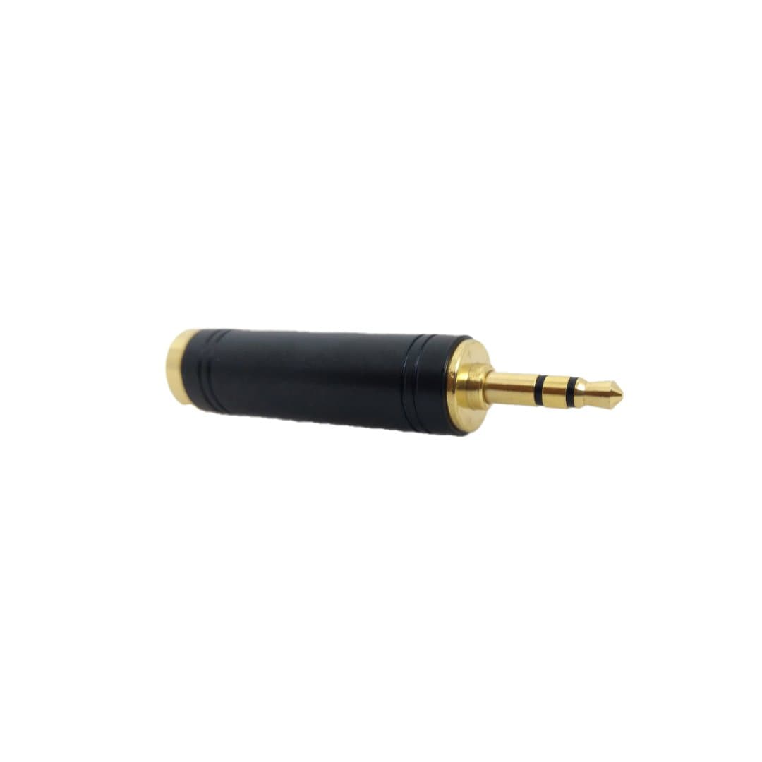 vault converters vault 6.35mm female jack 3.5mm male plug stereo audio adapter converter - black