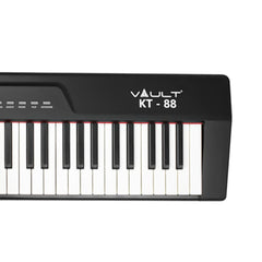 Vault Digital Pianos Black Vault KT-88 Keytone Touch Sensitive 88 Key Portable Digital Piano