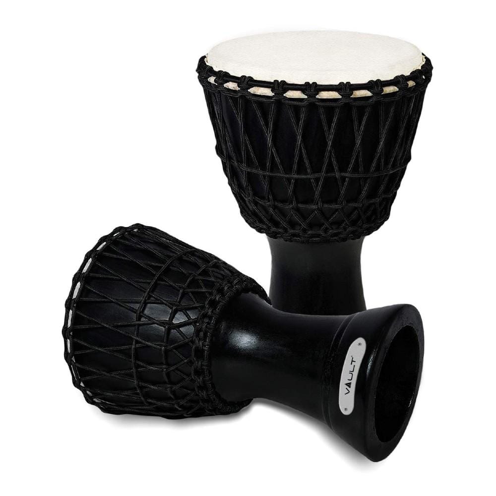 vault djembes vault dj mango wood djembe with 3 year warranty #size_14-inch,color_black