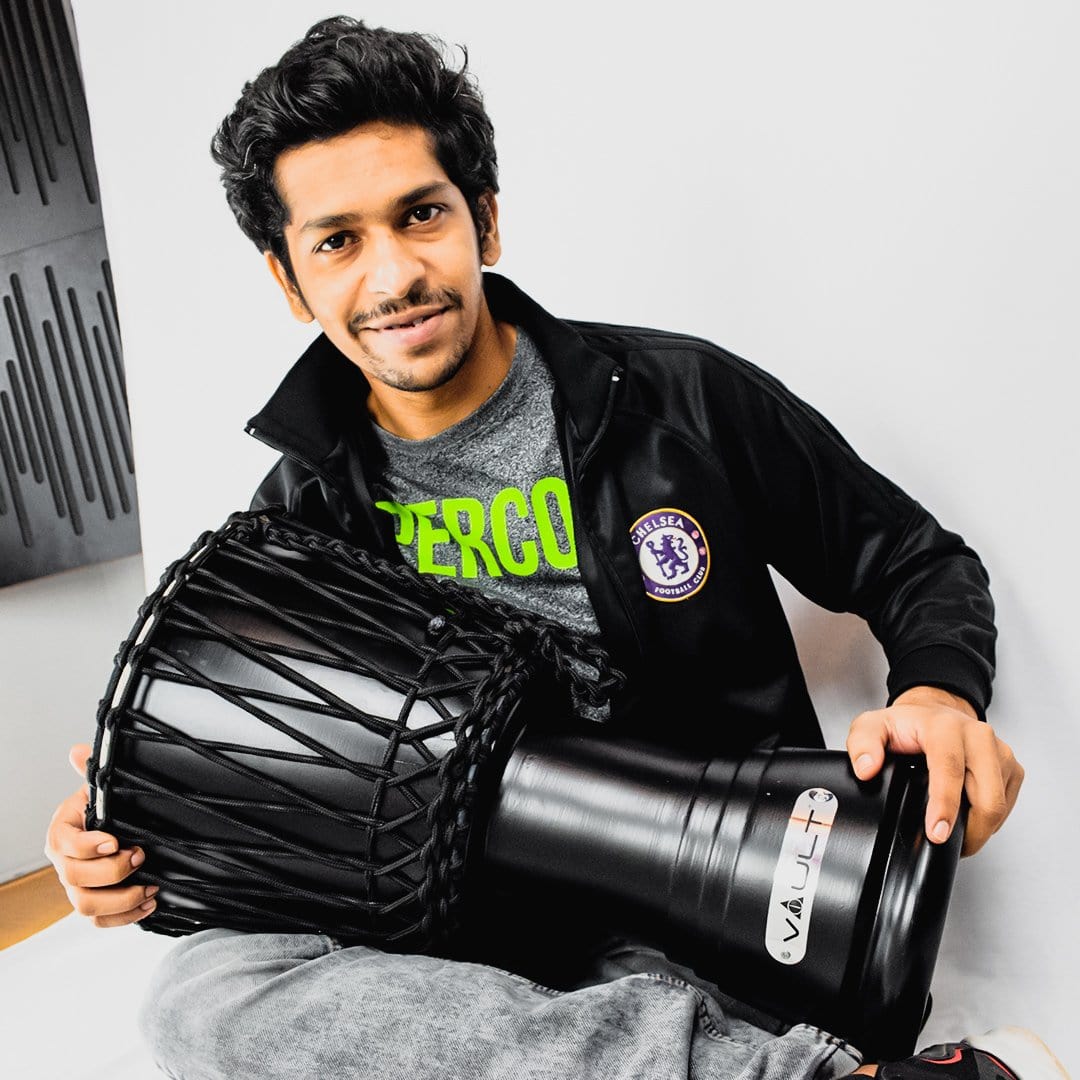 vault djembes vault dj mango wood djembe with 3 year warranty #size_14-inch,color_black