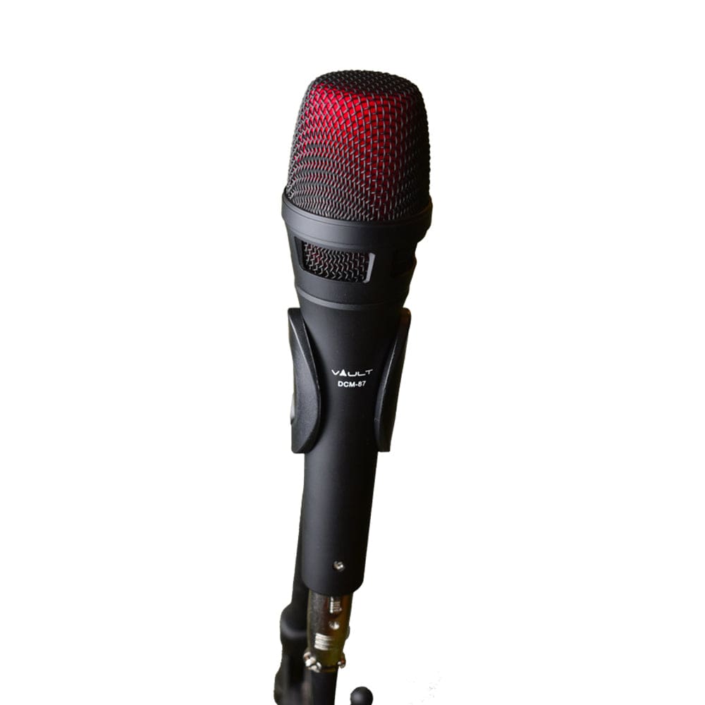 vault dynamic microphones vault dcm-87 dynamic cardioid microphone with mic clip and xlr cable
